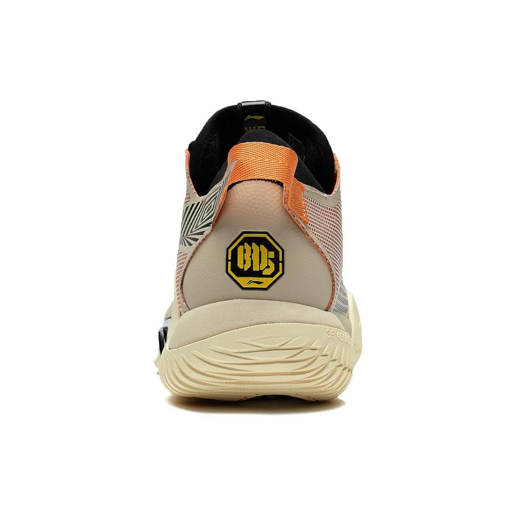 Li Ning Fan Wu 2 Low Durable Breathable Low Top Basketball Shoes Men sneaker Beige ABFS003-20