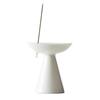 Natty & Company White Matte Ceramic Incense Holder Tray Compact Nordic Korean Style Relaxing Decor 9.7 X 10.6 Cm