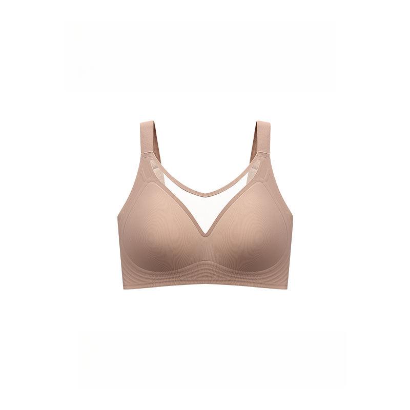 No Trace Bra Women's Strapless Bra Women's Breast Collection Accessory Anti Sagging Large Size No Steel Ring Full Cup Bra