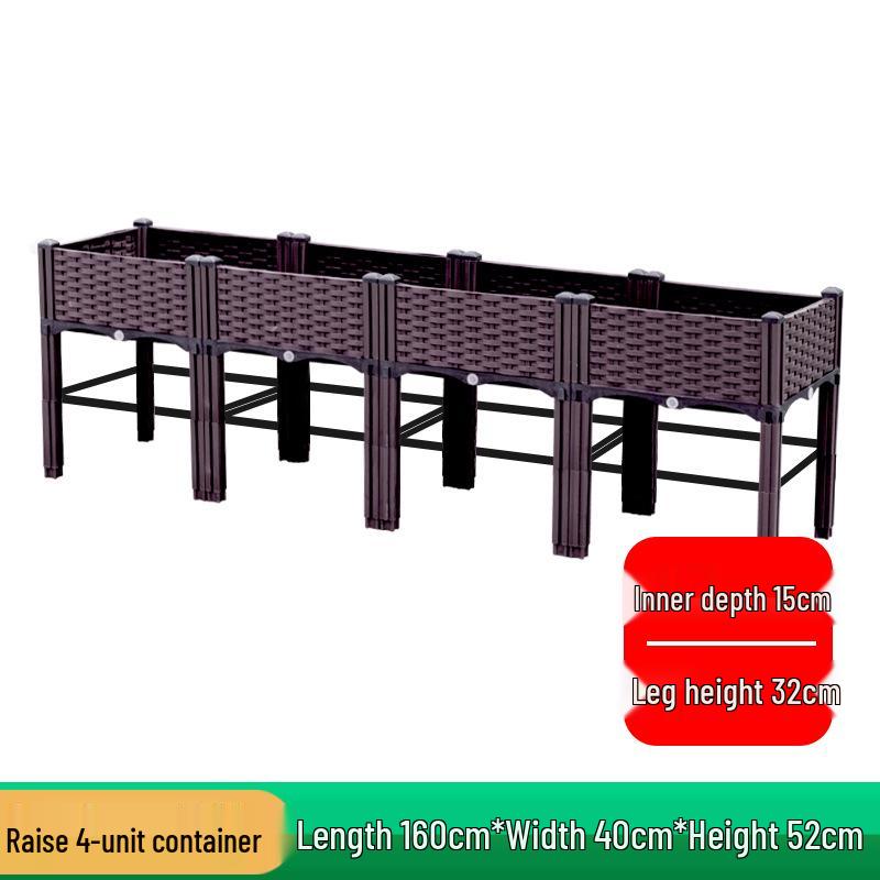 Extra Large Plastic Raised Vegetable & Flower Planter for Balcony/Courtyard