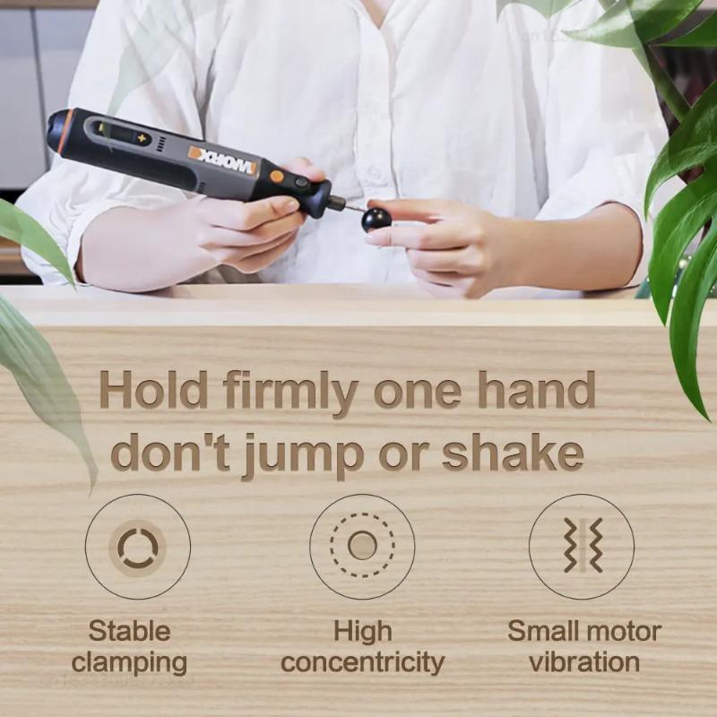 8V Rotary Tool WX106 Cordless Mini Drill Engraving Grinding Polishing Machine USB Charger Variable Speed Power Tools Set