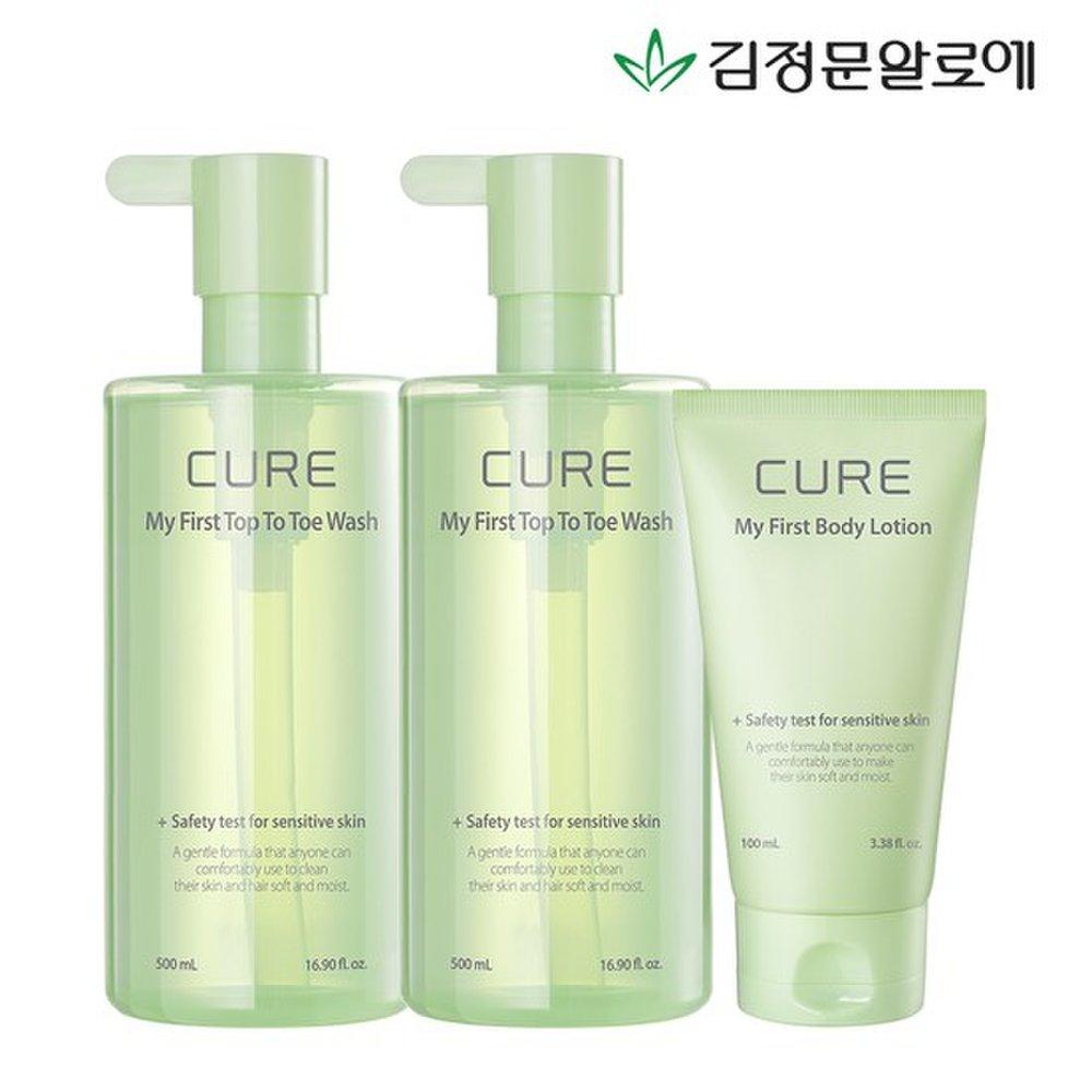 

CURE Top to Toe Wash 500ml x 2 + Body Lotion 100ml x 1
