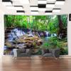 Enchanting Forest Waterfall Tapestry  Perfect for Home Décor Bringing Natures Peace and Beauty to Your Living Space