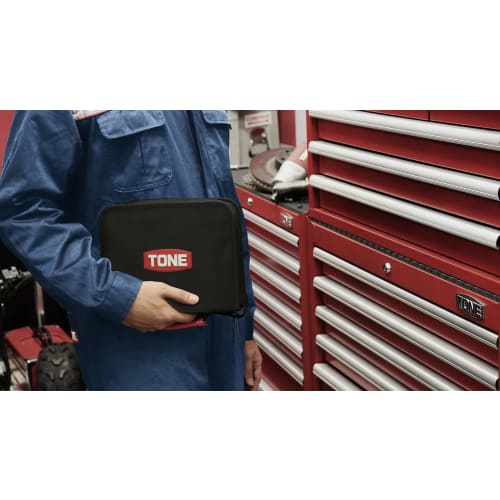 TONE Tool Bag Set TSX2170, 6.35mm Drive & 1/4" Bit Insert, Black, 25-Piece Set