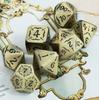 Cusdie Eagle Metal D&D Dice Dungeons and Dragon 7Pcs D4-D20 Polyhedral Dice Set for Pathfinder Role Playing Game Board Games