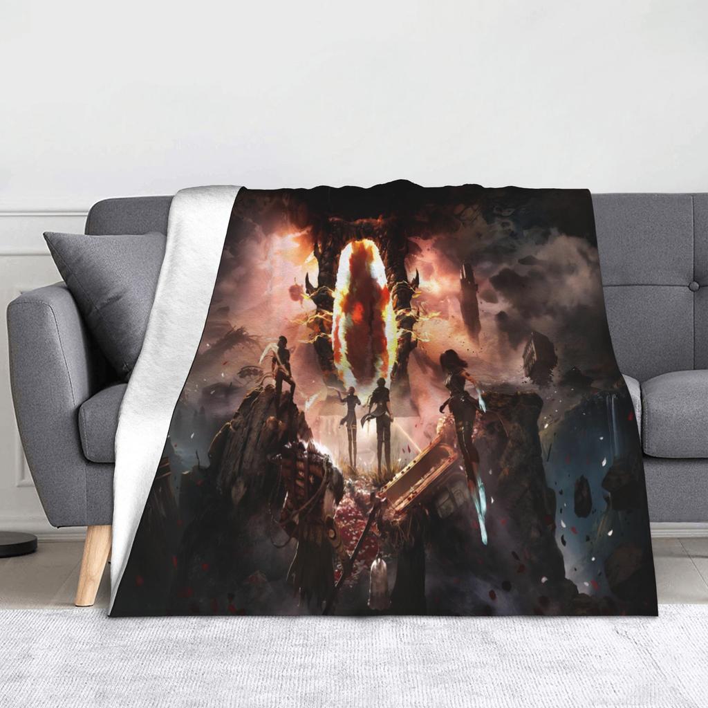 Expedition 33 Esquie Lustige Zitate Decken Fleece Clair Obscur Weiche Überwurfdecken für Schlafzimmer Sofa Bett Teppich