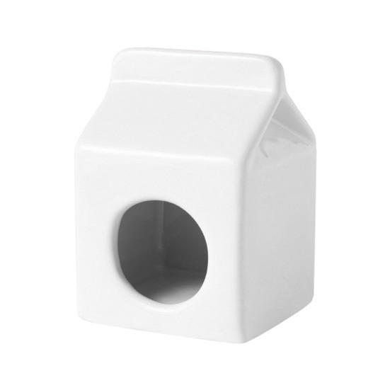 Summer Ceramic Hamster Hideout, Milk Carton Shaped Small Animals House, Gerbil Mice Guinea Pig Dwarf Hamster Habitat Cave