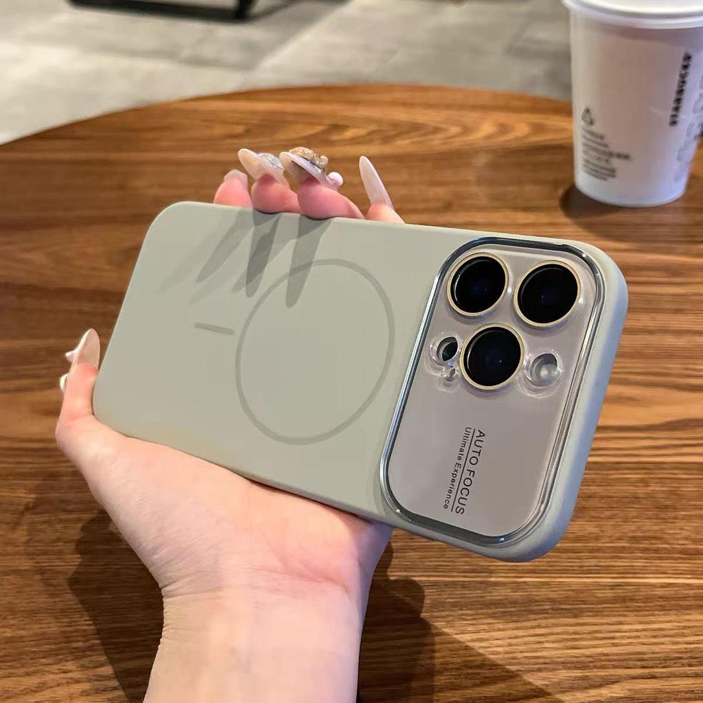 MagSafe-kompatibelt flytande silikonskal med magnetiska AI-integrerade knappar för iPhone 17 Pro Max