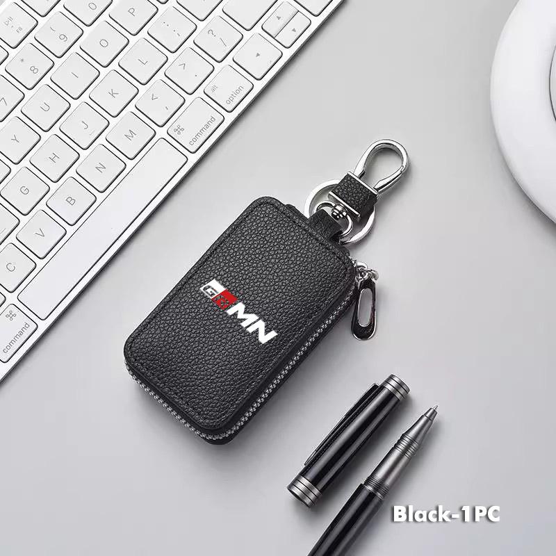 Leather Car Keychain Bag Organizer Key Zipper Case Bag Protection Cover For Toyota Chr Corolla Camry Rav4 Yaris GR Prius