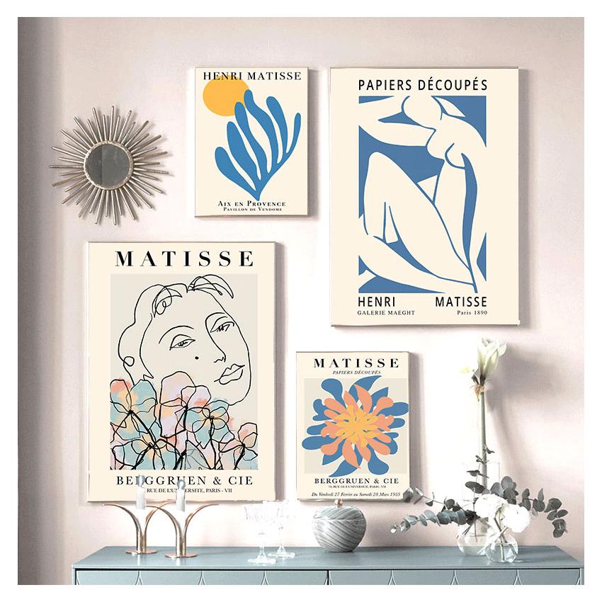 Abstract Nude Wall Art Canvas Painting Colorful Plant Picture For Living Room Nordic Home Decor Retro Matisse Poster And Prints