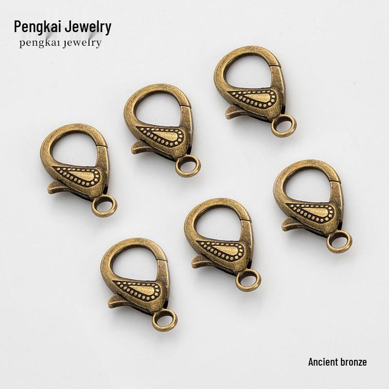 

DIY ювелирные аксессуары: Крупный замок-лобстер из гальванизированного цинкового сплава для сумок, браслетов, ожерелий и декоративная фурнитура с узором