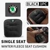 OENU7 For Skoda Flannel Warm Car Seat Anti Slip Cover Chair Front Rear Cushion Pad Octavia Superb RAPID FABIA KAMIQ KAROQ KODIAQ YETI