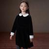 Hacikis Girls' Velvet School Style Party Dress