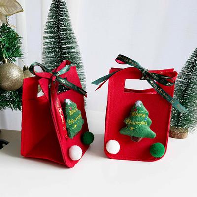 Christmas Gift Bag, Gift Bag, Handbag, Large Cloth Bag, Christmas Eve Tote Bag, Candy and Apple Packaging