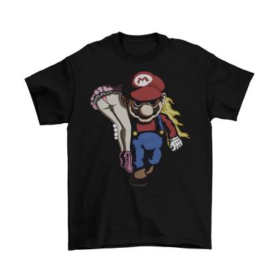 Nintendo Mario und Peach T-Shirt Unisex Baumwolle Lustig Größen Erwachsene Switch SMB Neu