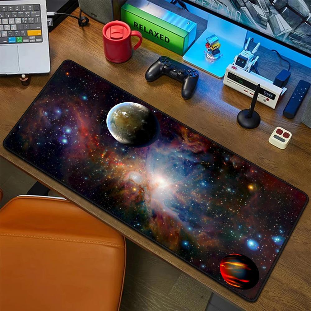 Space Planets Mouse Pad Rubber Mat Laptop Xxl Mousepad Notebook Gamer Computer Table Gaming Accessories