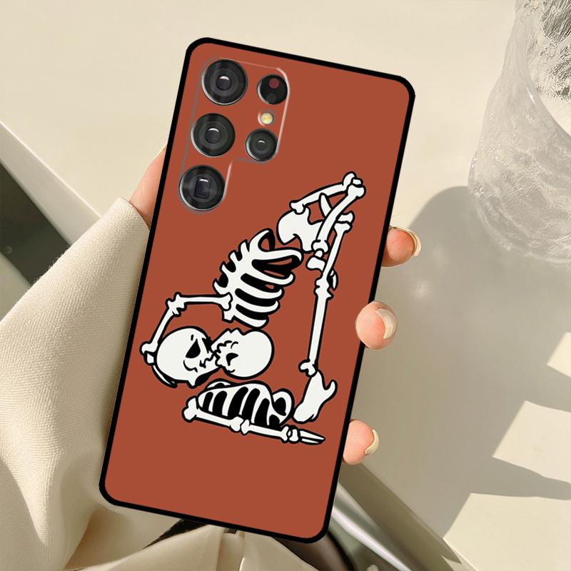 Skeleton Yoga Case For Samsung Galaxy S25 S24 S23 S22 S21 S20 Ultra S9 S10 Plus S21 FE S24 FE Back Cover