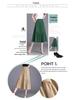 Plus Size High-Waist Pleated A-Line Skirt - Summer Slimming Elastic Swing Skirt for Moms