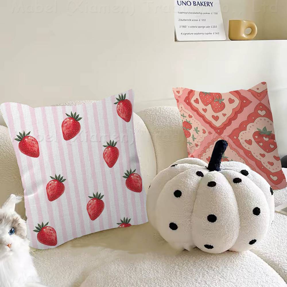Fashion Strawberry Pillow Gift Home Office Decoration Pillow Bedroom Sofa Car Cushion CoverPillow Case