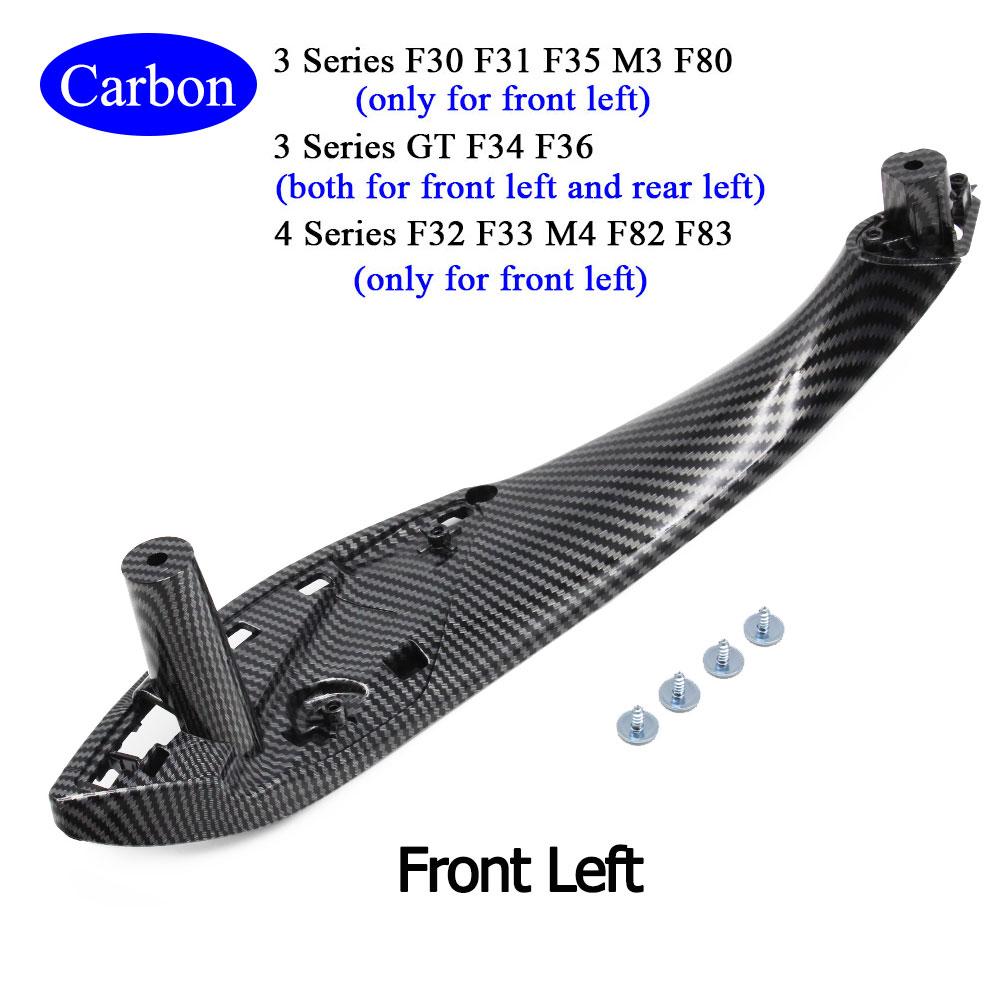 Car Accessories Interior Door Black Beige Left Right Pull Handle Trim Cover Replacement For BMW M3 M4 F30 F34 F36 F32 F33