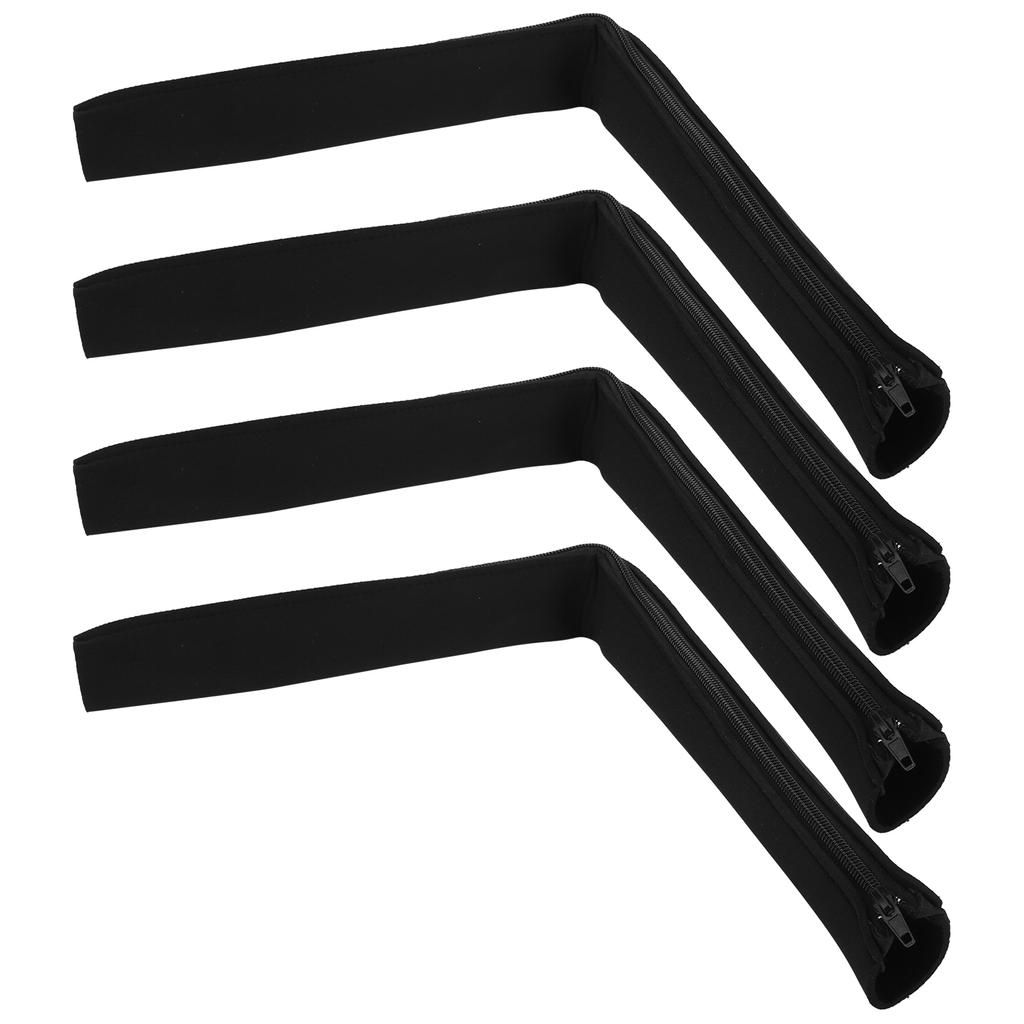 4Pcs Cord Organizer Management Sleeve Cable Cover with Zipper Protective Wrap with Ties