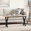VidaXL Coffee Table X-Frame, Side Table, Sofa End Table, Living Room Furniture, 110x40x45.5 Cm Pine Wood 3282755