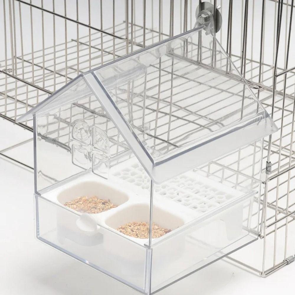 3-in-1 Vogel Papagei Futterbox Auslaufsicher Große Kapazität Vogelhäuschen Multifunktion Verhindert Streuung Vogeltränke