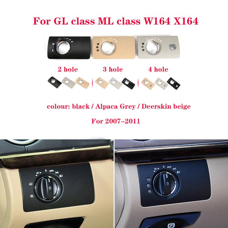 Car Interior Headlight Switch Panel Trim Head Lamp Button Panel Replacement For Mercedes Benz ML GL W164 X164 300 350 450 500