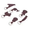 7PCS Cowhide Musical Instrument Keychains Mini Guitar Violin Horn Bass Piano Harp Keyring Set