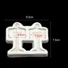 Merry Christmas Signs Silicone Mold Sugarcraft Chocolate Cupcake Baking Mold Fondant Cake Decorating Tools