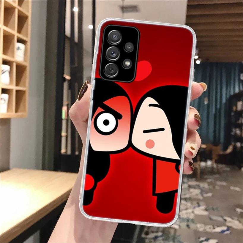 

Cute Cartoon Pucca Garu Soft Phone Case For Samsung Galaxy A52 A42 A32 A12 A22 A51 A50S A30S A20S A10S A71 A41 A31 A21S A40 A20E Samsung A31