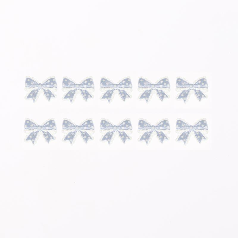10PCS Planar Resin Bowknot Patches Small Dot Pattern for Scrapbook Diy Hairpin Decoration