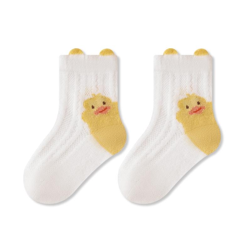 Cute Cartoon Animal Baby Socks Summer Thin Mesh Infant Socks Breathable Cotton Toddler Socks for Boys Girls
