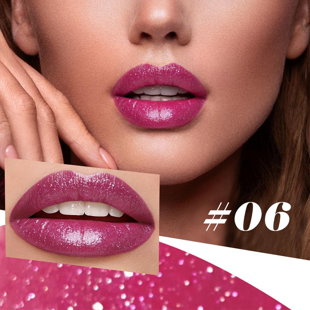 Rouge à lèvres nacré diamant, waterproof, longue tenue, antiadhésif, mat, velours, brillant, rouge sexy, maquillage, cosmétiques