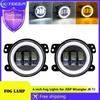 Car LED 4 Inch Front Bumper Fog Light For Jeep Wrangler JK TJ Off-Road With White Halo Ring DRL Angel Eyes Lamp 30W Fog Lights