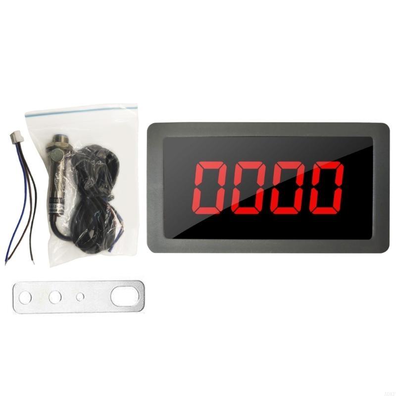 Digitaler LED-Drehzahlmesser Geschwindigkeitsmesser mit Hallsensorik & NPN-Näherungsschaltern Motordrehzahlmesser 220V für Drehmaschinen A0KF