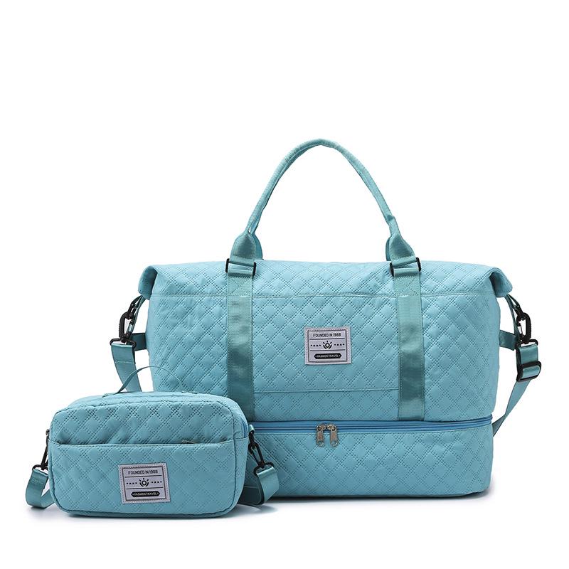 Korean Style Large Capacity Quilted Gym Bag - Yoga, Travel, Crossbody & Mother-Child Handbag