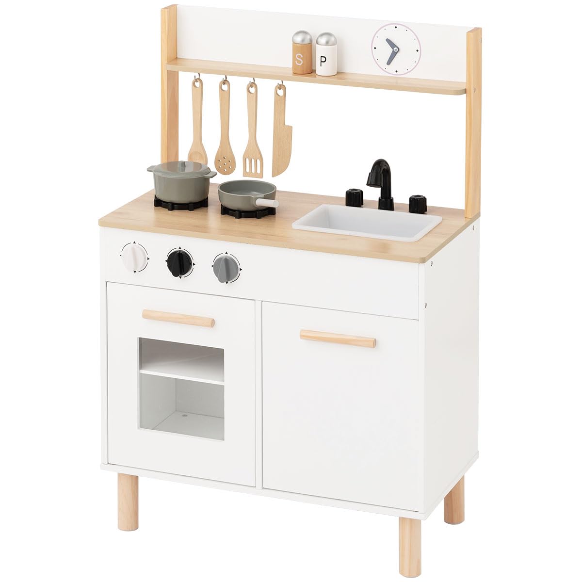 

Bon Furniture Притворяйся, что готовишь, Развивающий Мини-Игровой Набор для Натуральной Кухни, Деревянный, Посуда, Набор из 8 предметов, Игрушка, Кухня, Кухня, Игрушка, Дети,