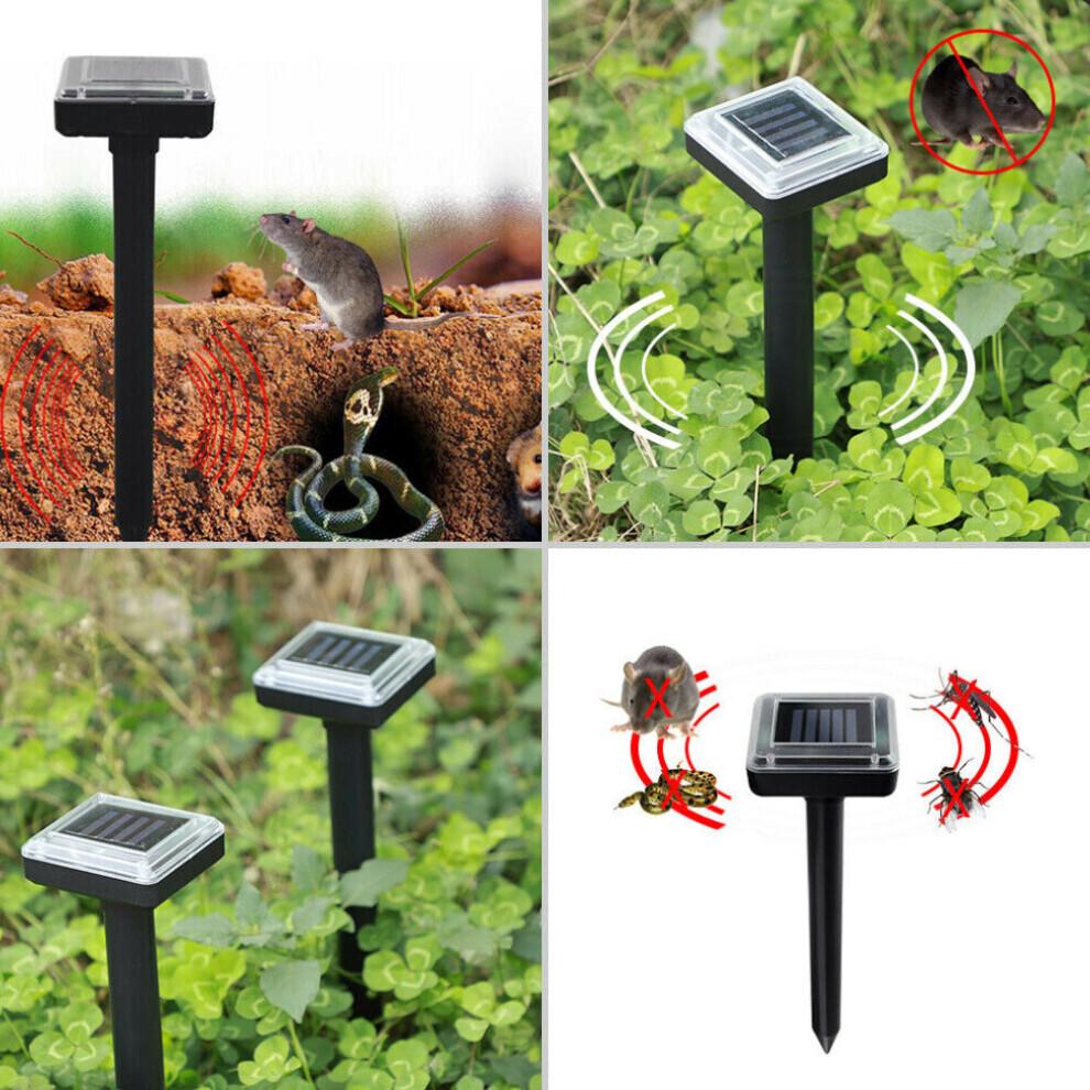 Répulsif à ultrasons solaire pour animaux nuisibles, effaroucheur de serpents et de souris pour jardin, outil à insérer dans le sol