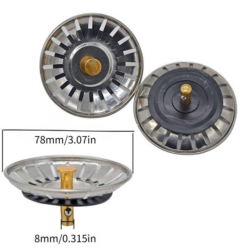 4PCS Kitchen Sink Strainer Stopper Waste Plug Sink Filter Filtre Sink Strainer Anti-clogging Filter Floor Drain Sink Filter Plug