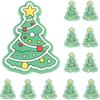 20Pcs Christmas Tree Beads Silicone Focal Beads Silicone Charms Keychain Making Kit Spacer Bead for Beaded Pen DIY Jewelry Craft Garland