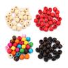 50-100pcs/lot Maple Wood Beads Color Barrel Shape Spacer Big Hole Beads for DIY Charms Jewelry Making Kid's Toy Accessories