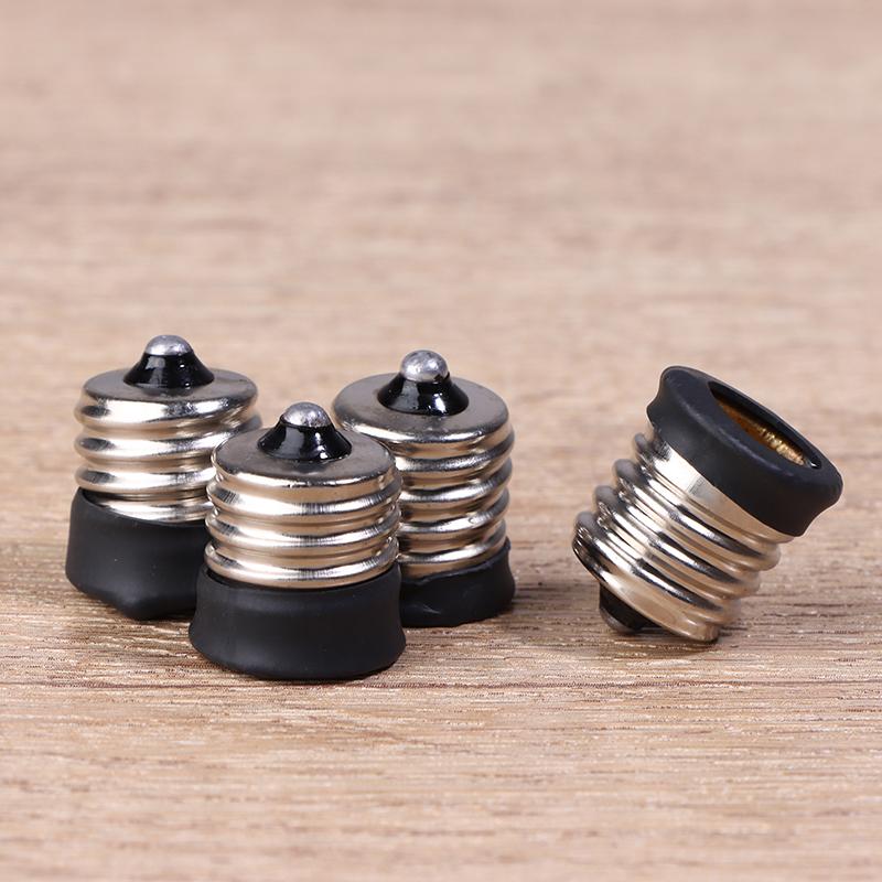 2pcs Metal E17 To E12/ E14 Lamp Holder Led Light Base Converter Screw Bulb Socket Adapter LED Saving Light Halogen Lamp Head