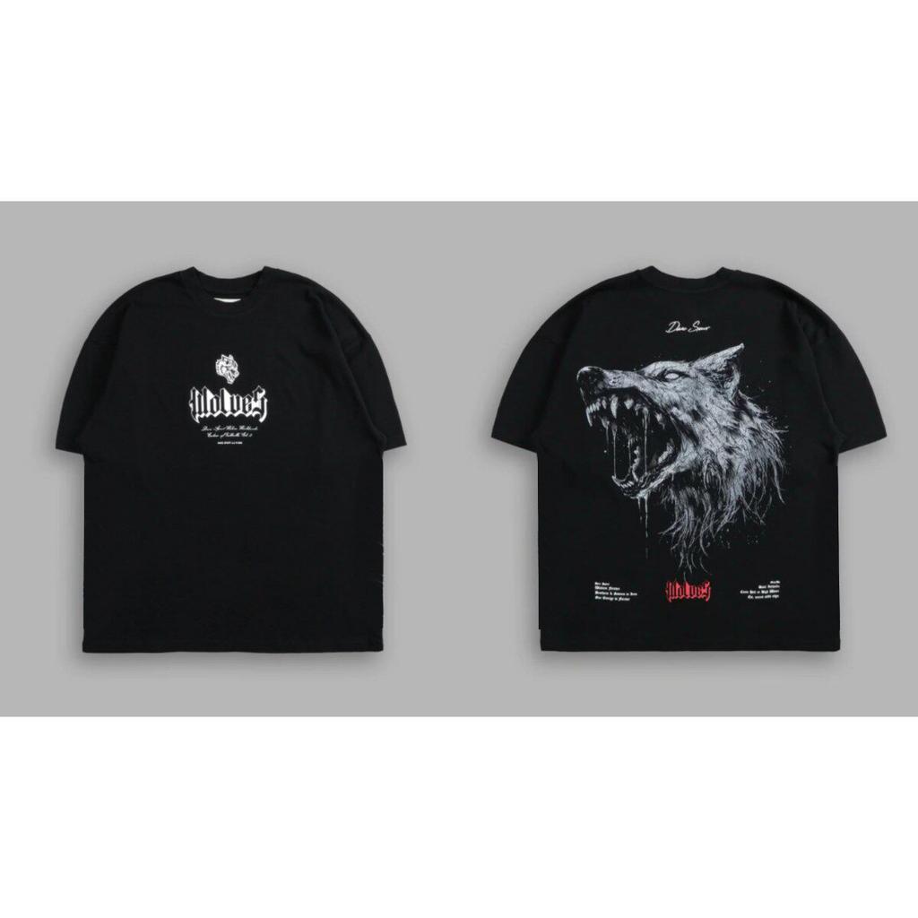 New DARCSPORT Wolf Head Bushido Short Sleeve Men's and Women's Oversized Yk2 American Sports and Leisure Loose Printed Cotton T-shirt