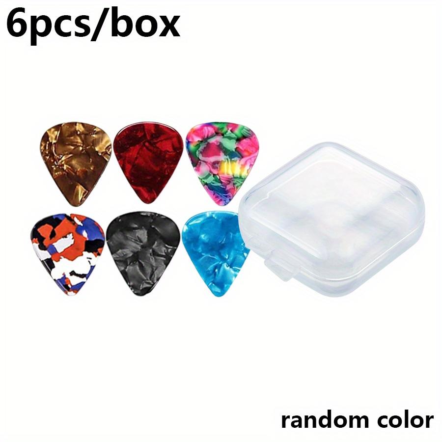 

6/12/30/50pcs Boxed 0.46mm Guitar Picks - ABS Plastic, Assorted Colors & Designs for Guitar Ukulele Bass, Acoustic/Electric JXB