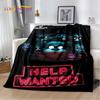 3D Horror Game F-FNAF Freddy Cartoon Soft Flannel Blanket for Bed Bedroom Sofa Picnic,Throw Blanket for Outdoor Leisure Nap Gift