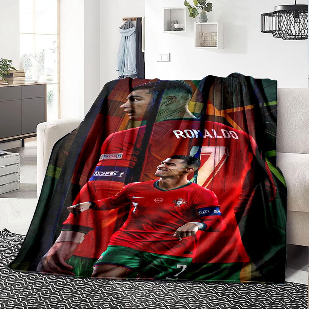 Cristiano Ronaldo Celebration Blanket Durable Comfort Perfect for Couch Seaside Livingroom Four Seasons Multipurpose Digital Print