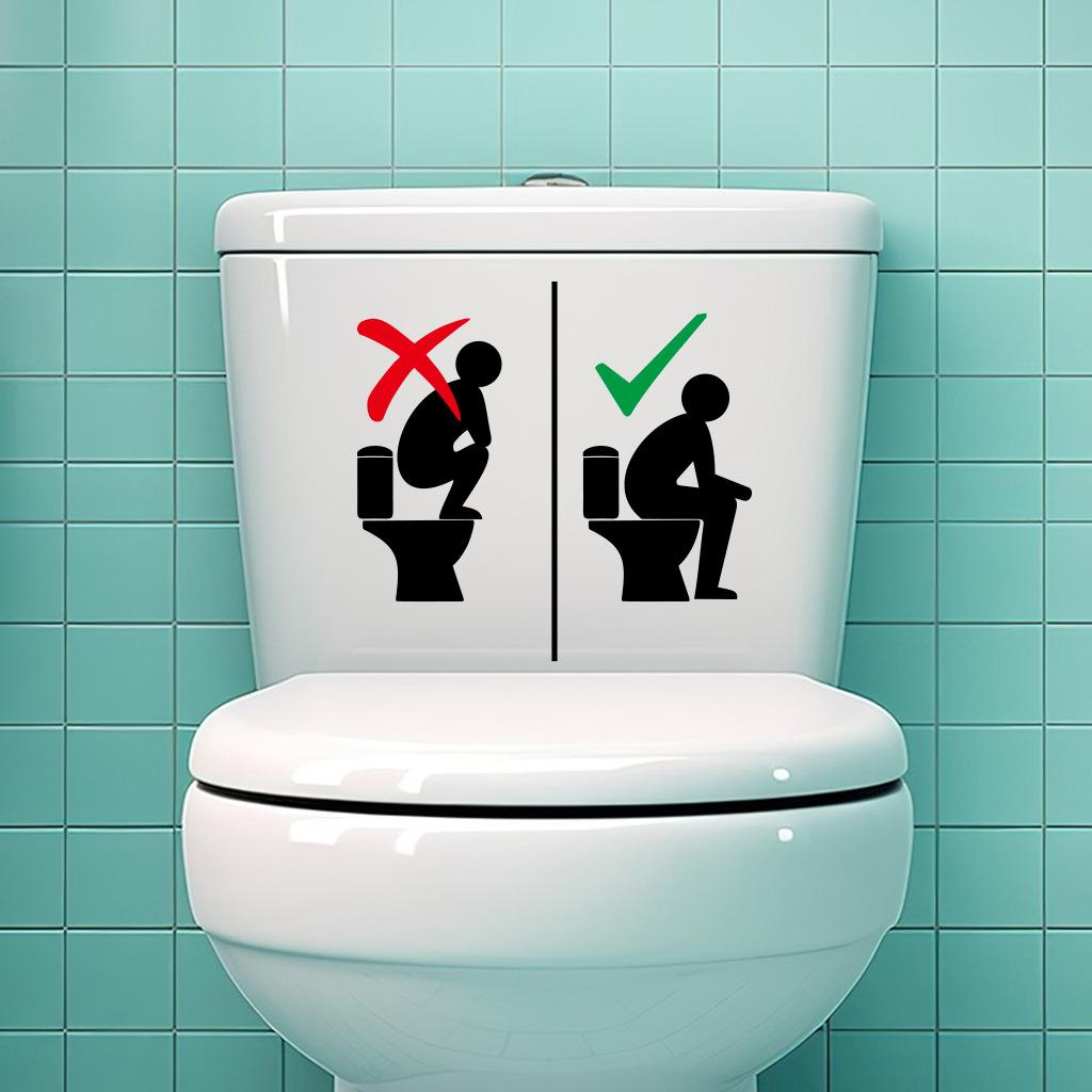 3D Προσωπικότητα Αφαιρούμενα Αυτοκόλλητα Τουαλέτας Διακόσμηση Μπάνιου Τουαλέτας Αυτοκόλλητα Τοίχου