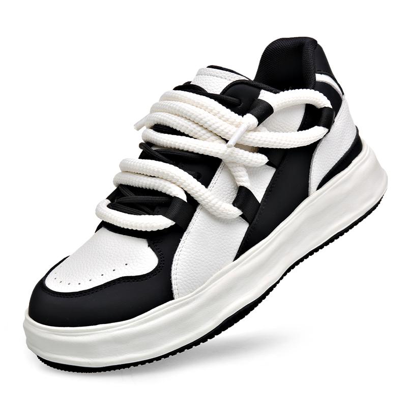 

Модная мужская обувь класса люкс, удобная, на шнуровке, нескользящая, повседневная обувь для мужчин, кроссовки из Италии, кроссовки для бега, вулканизированные, теннисные, мужские 44 чёрный