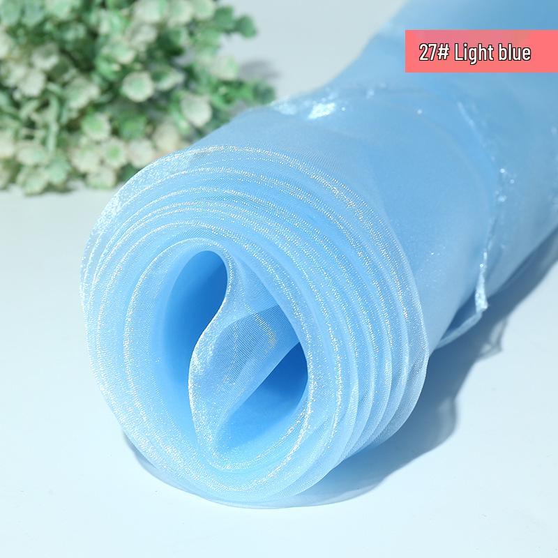 Slightly Stiff Sparkling Organza Gauze Fabric for Wedding & Evening Gowns
